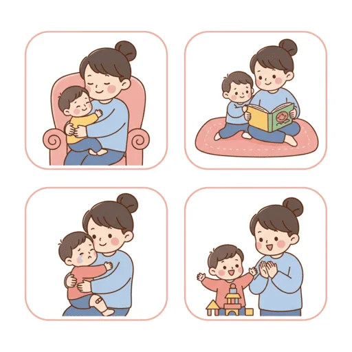 亲子间建立安全依恋关系的温馨时刻