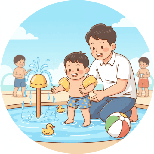 安全的水池嬉戏活动