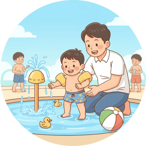 安全的水池嬉戏活动