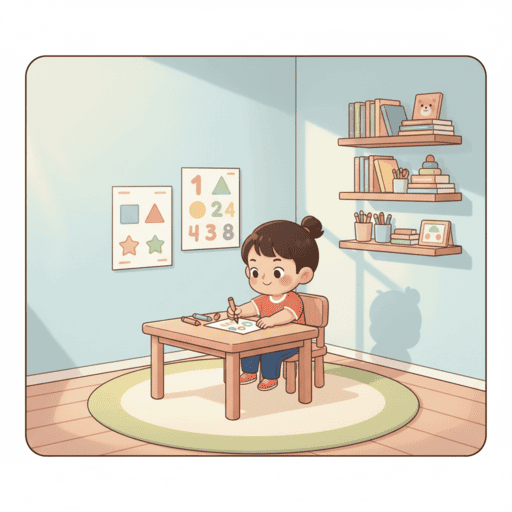 家庭学习区域的温馨布置