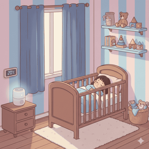 温馨的婴儿房睡眠环境