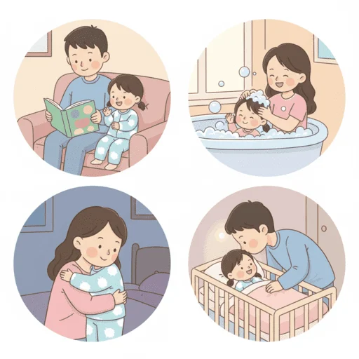 温馨的睡前仪式场景