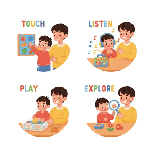 2-3岁幼儿进行感官探索活动