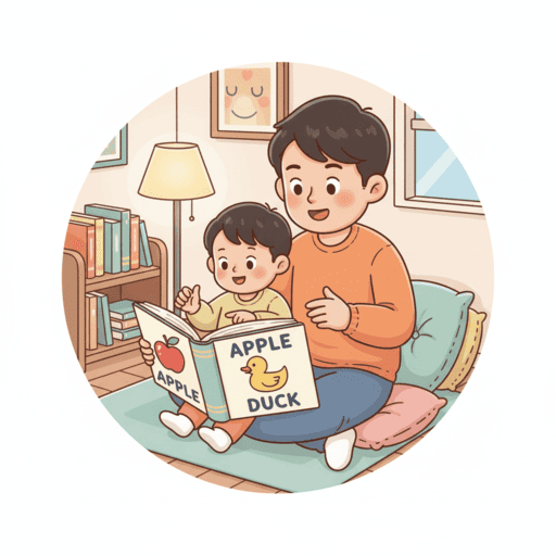 亲子阅读和语言交流场景