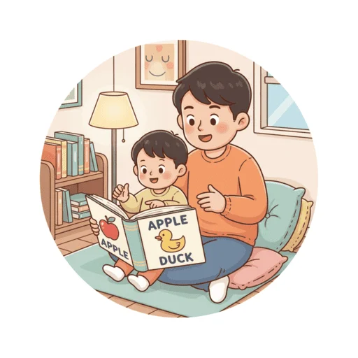 亲子阅读和语言交流场景